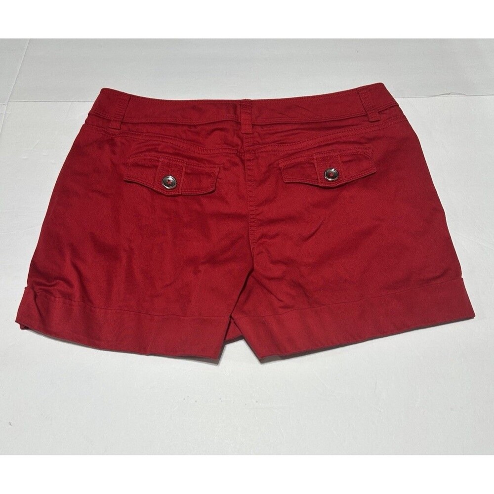 White House Black Market Women's Red Shorts Size 2 Cuffed Casual Summer Mid-Rise - Picture 8 of 8